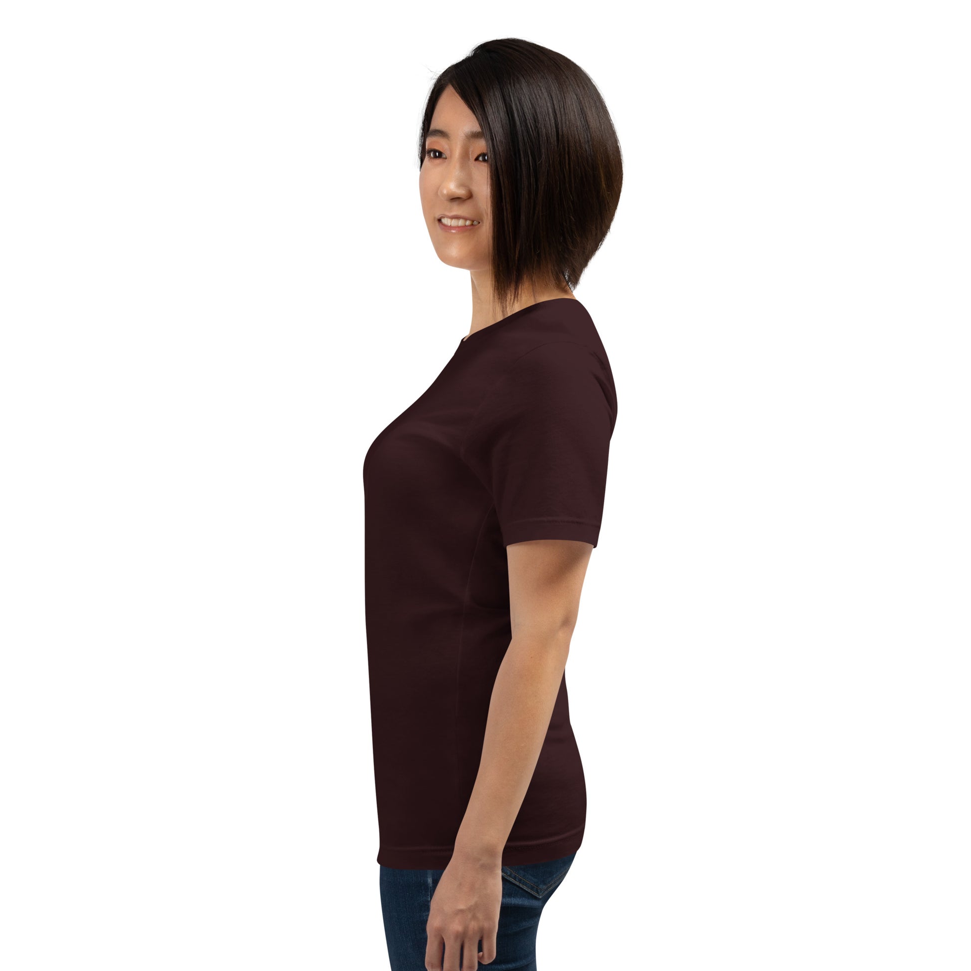 Balance Court T-Shirt - Left Placement by R.A. Apparel, image 17, left-side angle, Team Purple, size M, left placement.