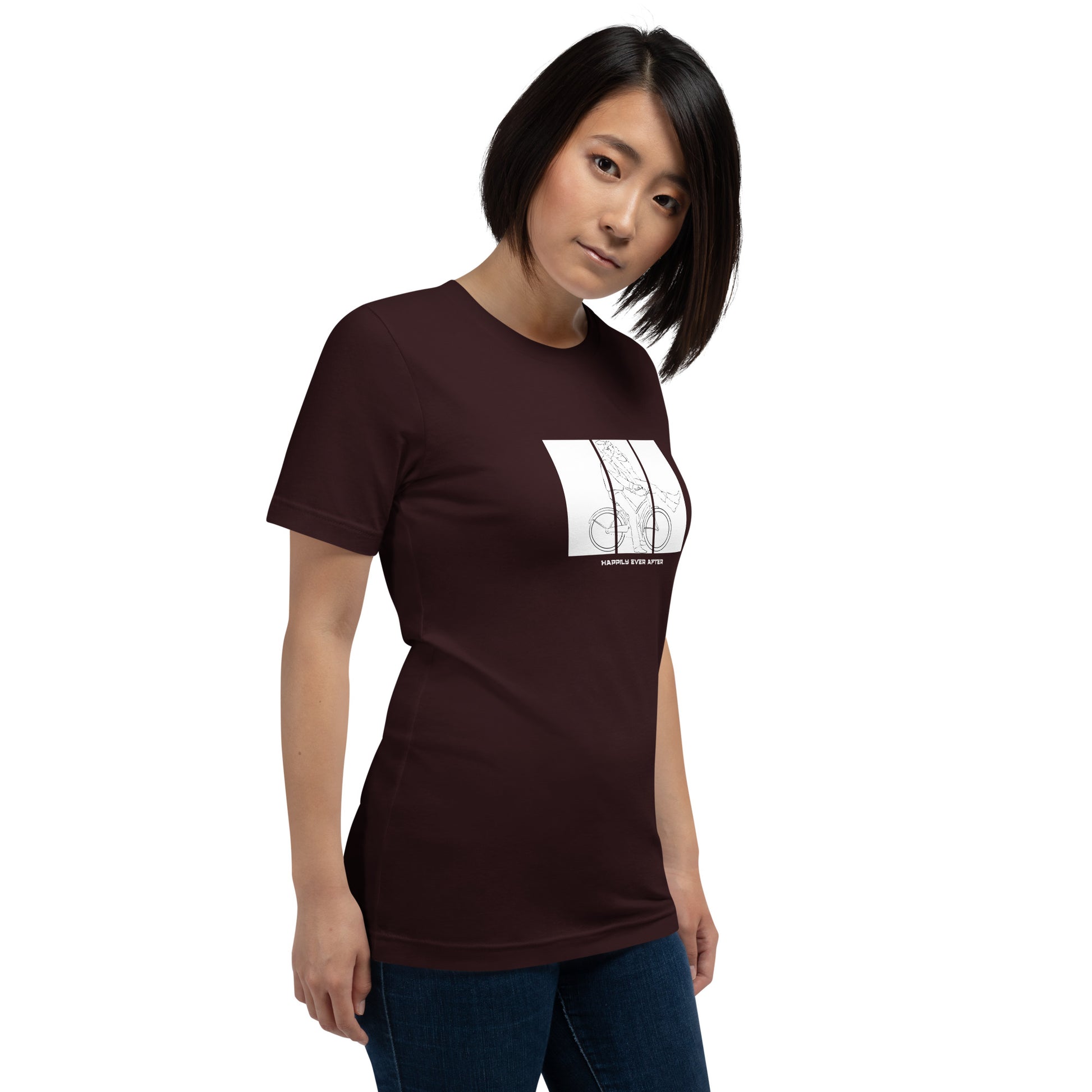 Ever After T-Shirt - Left Placement by R.A. Apparel, image 32, front view, right-side angle, Military Green, size M, left placement.