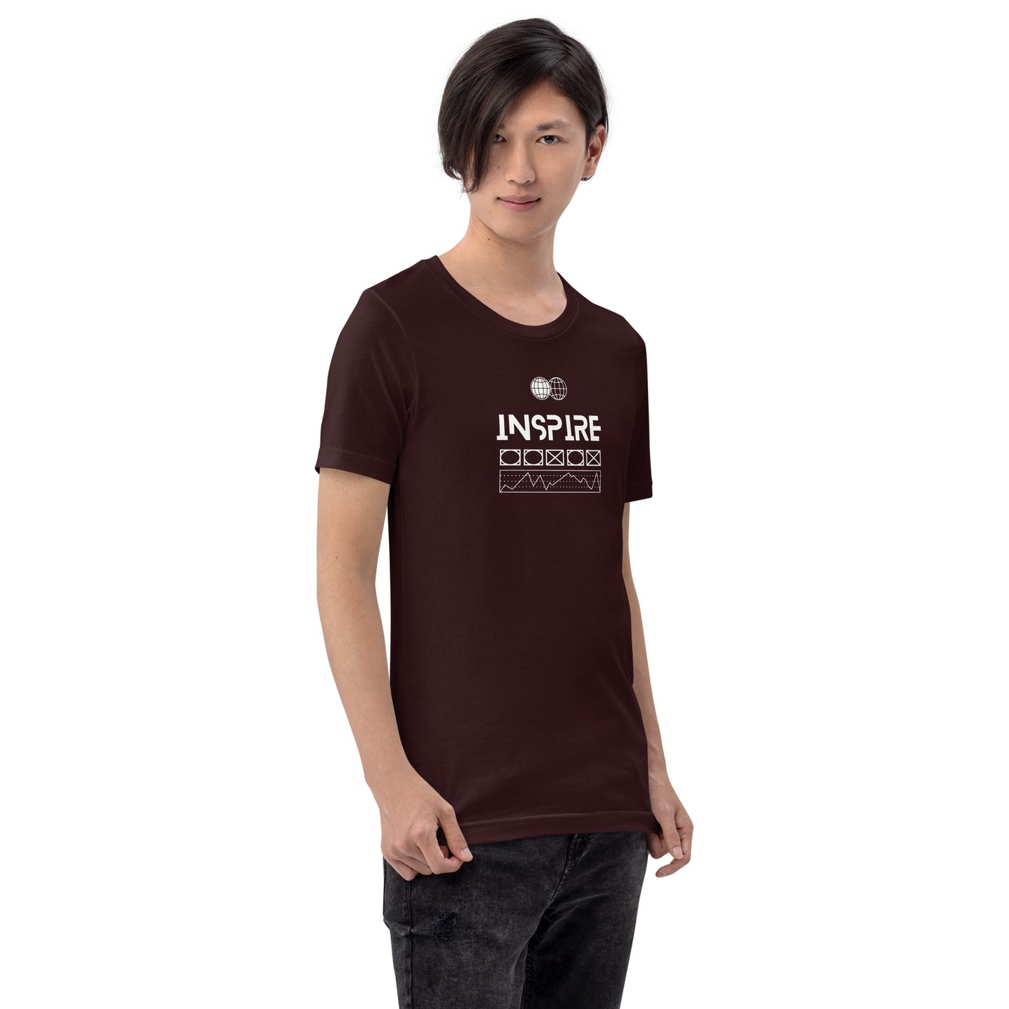 Inspireline T-Shirt - Left Placement image 30: selected colour version with front view, right-side angle of the Inspire range.
