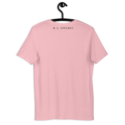 Festive Mood T-Shirt - Left Placement image 15 in Athletic Heather, size S, showing back view for the Xmas Mood design.