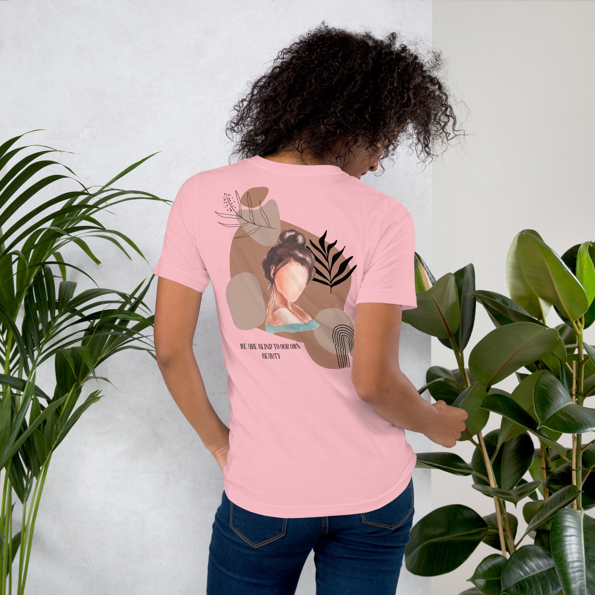 Blind Signal T-Shirt - Left Placement 41 image 10: Heather Prism Mint version, size 2XL with back view of the We Are Blind range.