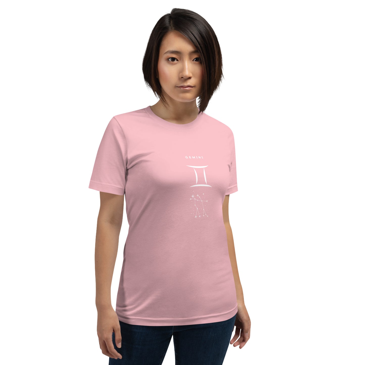 Image 109 of selected colour Twin Signal T-Shirt - Left Placement, with Gemini artwork visible in front view.