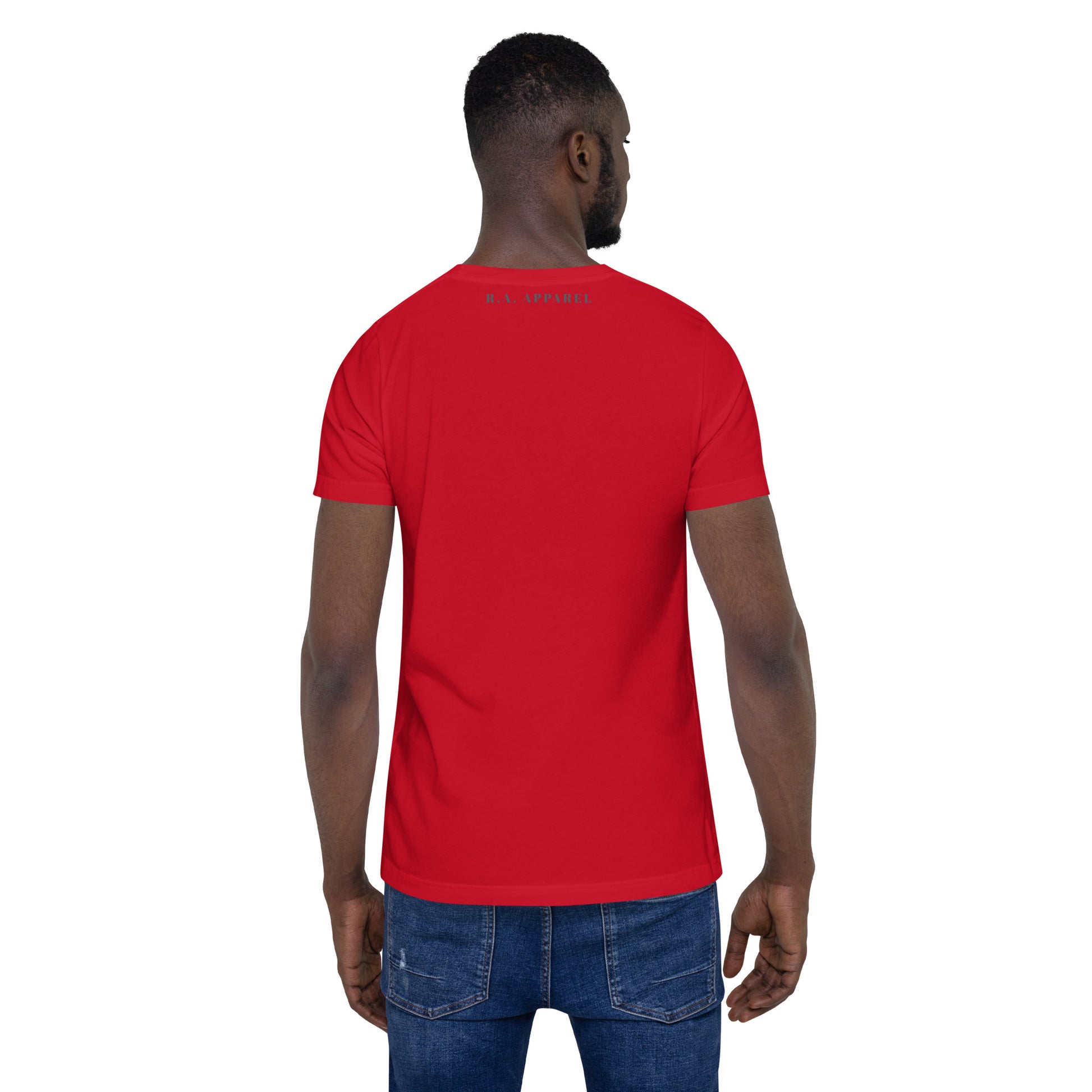 Workrate T-Shirt - Left Placement image 14 in Black, size 4XL, showing back view for the Hustle Hard design.