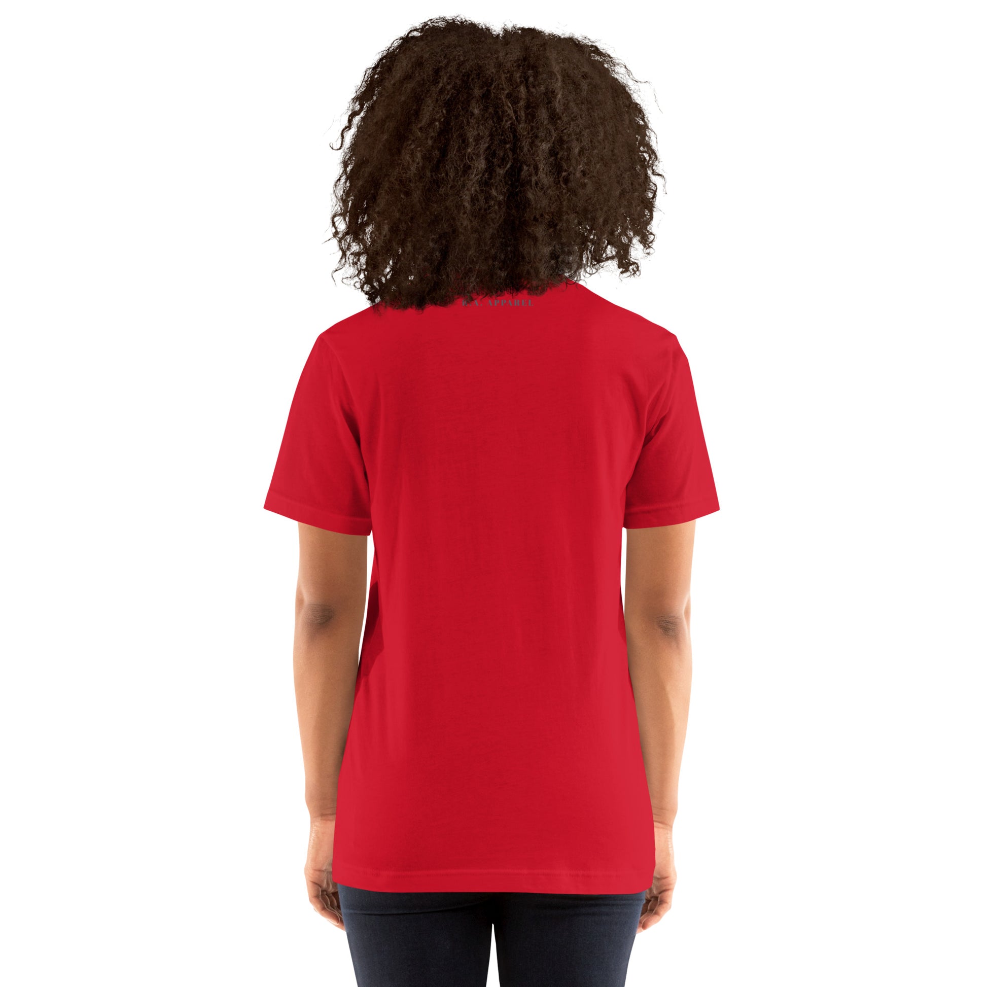 Impact Form T-Shirt - Left Placement by R.A. Apparel, image 12, back view, Black, size 2XL, left placement.