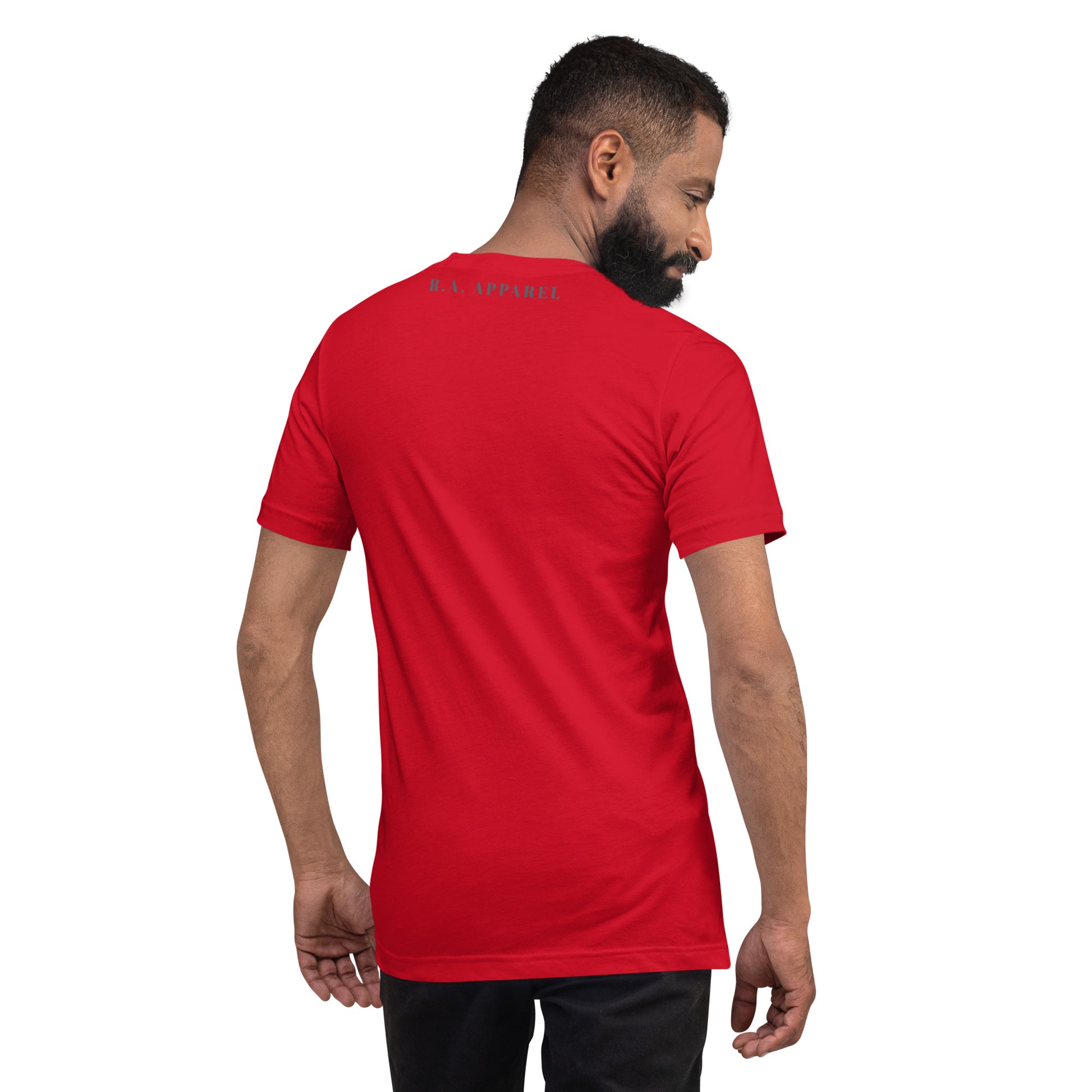 Forward Kind T-Shirt - Left Placement 78 by R.A. Apparel, image 17, back view, Vintage Black, size XL, left placement.