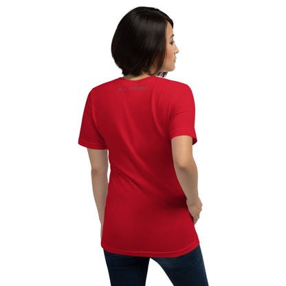 Fearless T-Shirt - Left Placement image 20 in Oxblood Black, size M, showing back view for the No Fear design.