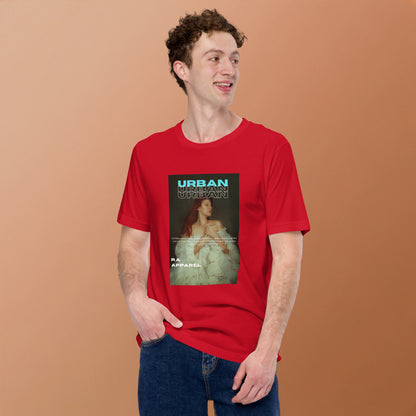 Urban T-Shirt - Left Placement image 14 in Black, size 4XL, showing front view for the Urban design.