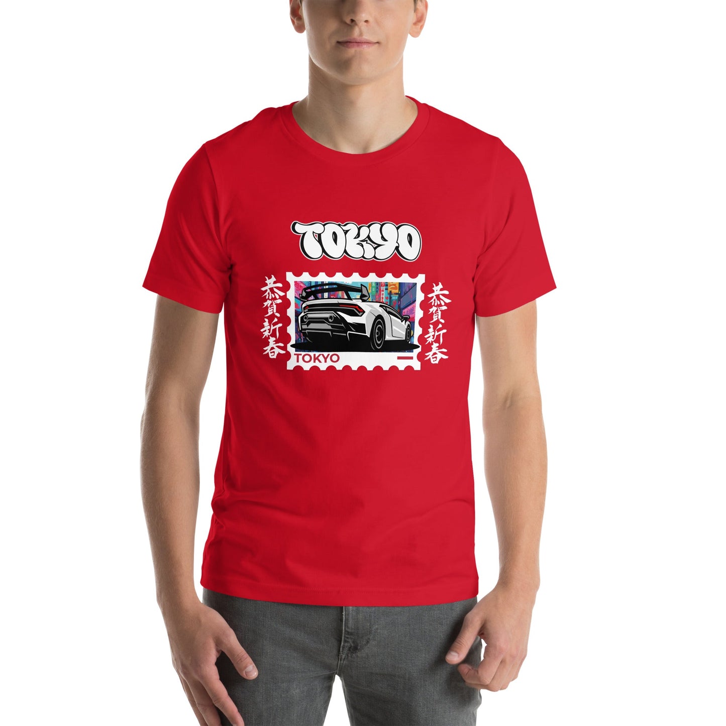 Image 9 of Black Tokyo Signal T-Shirt - Left Placement, size M, with Tokyo artwork visible in front view.