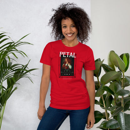 Image 13 of Black Petaline T-Shirt - Left Placement, size 3XL, with Petal artwork visible in front view.