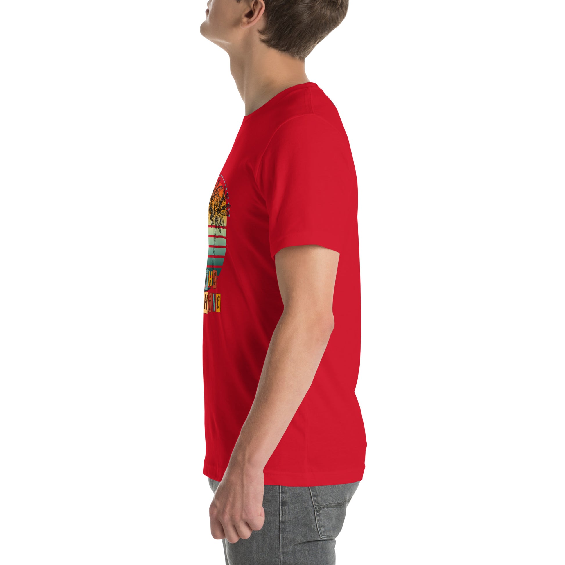 Solara T-Shirt image 33: Forest version, size L with left-side angle of the Be the Sunshine range.