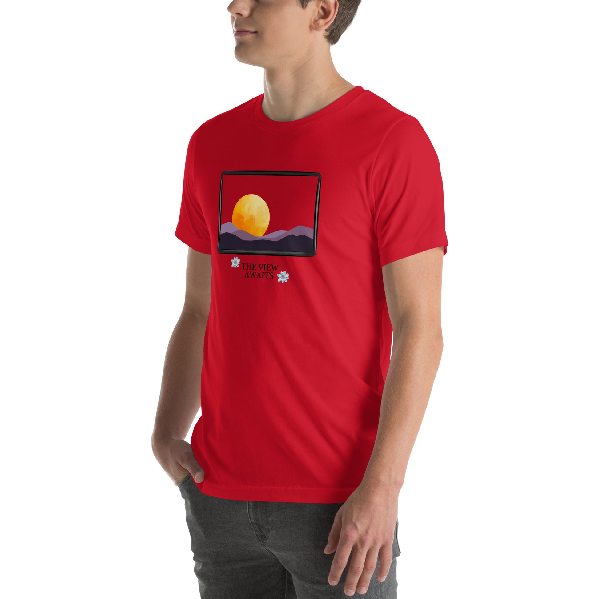 Avenor T-Shirt by R.A. Apparel, image 28, front view, left-side angle, Forest, size L, design placement.