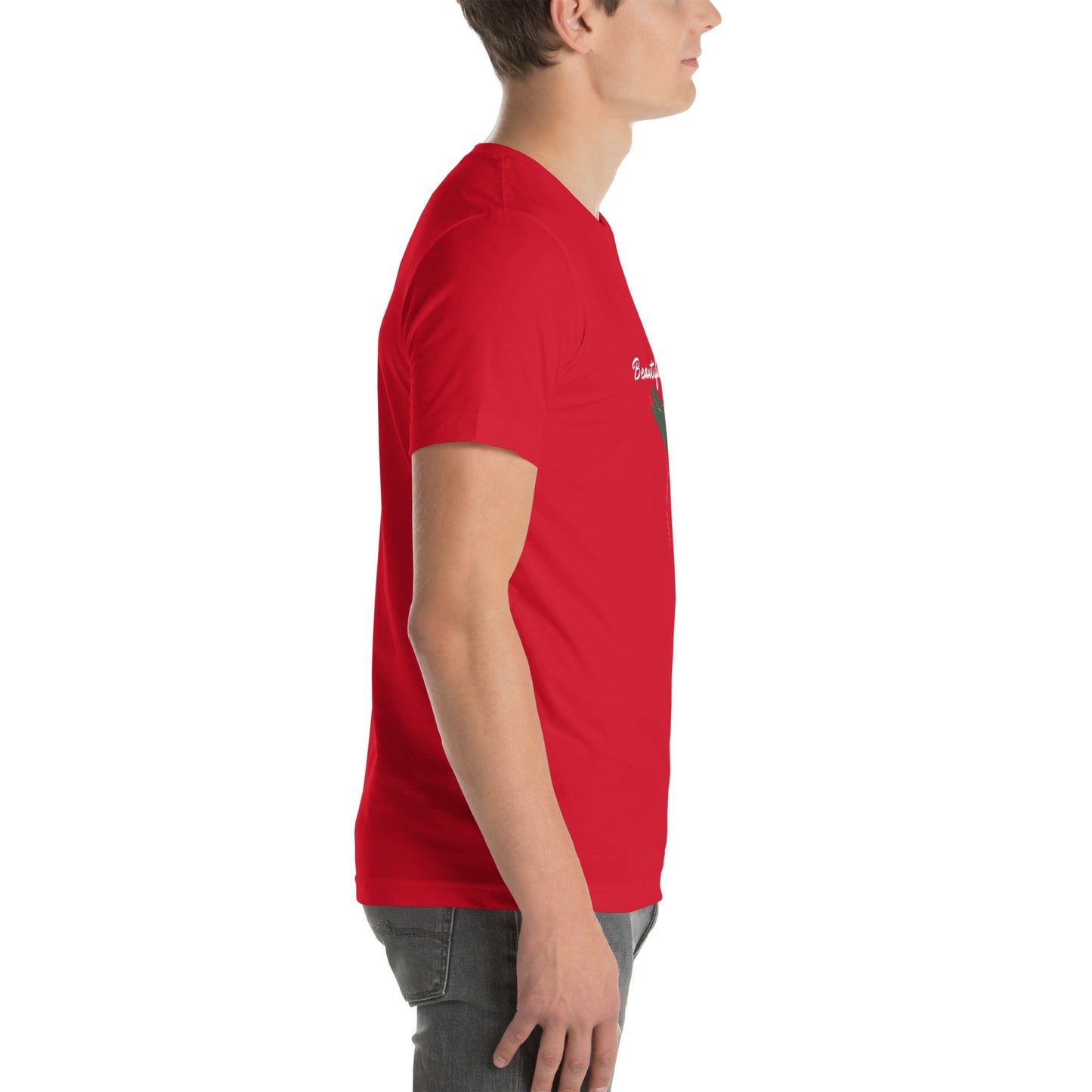 Bellevie T-Shirt - Left Placement product image 10 in Black, size L, with right-side angle and left placement.