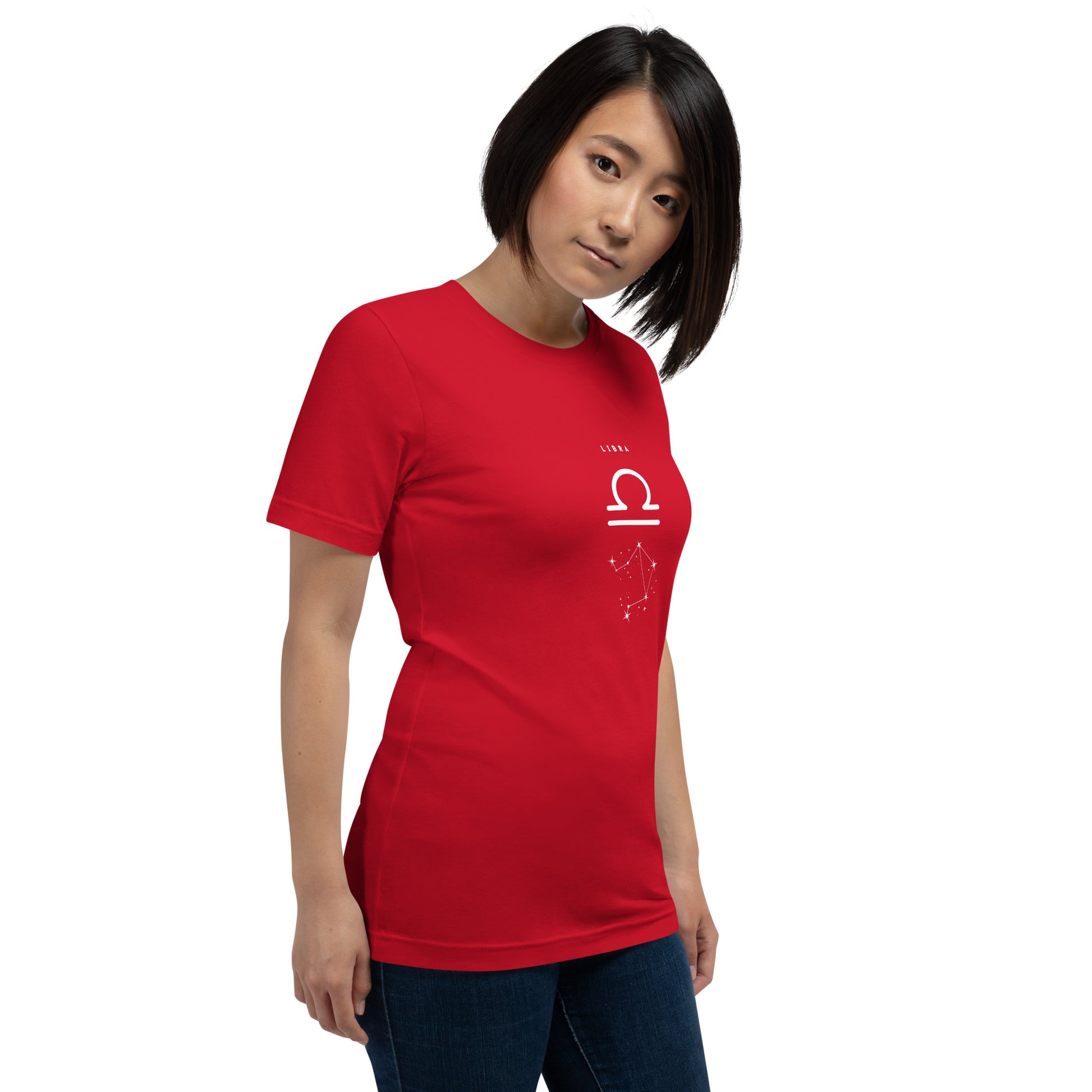 Balance Court T-Shirt - Left Placement by R.A. Apparel, image 26, front view, right-side angle, True Royal, size S, left placement.