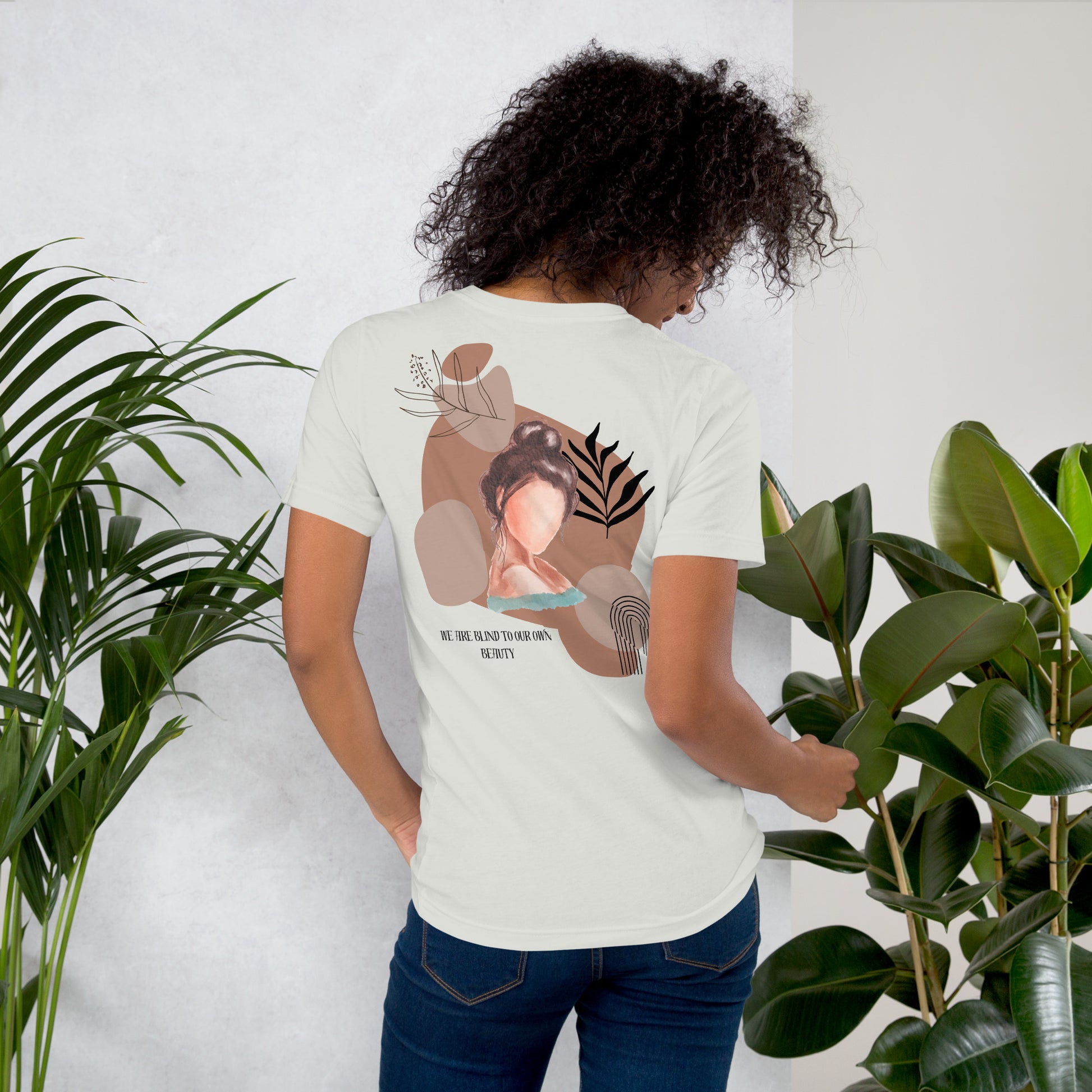 Blind Signal T-Shirt - Left Placement 41 image 12 in Heather Prism Mint, size 4XL, showing back view for the We Are Blind design.