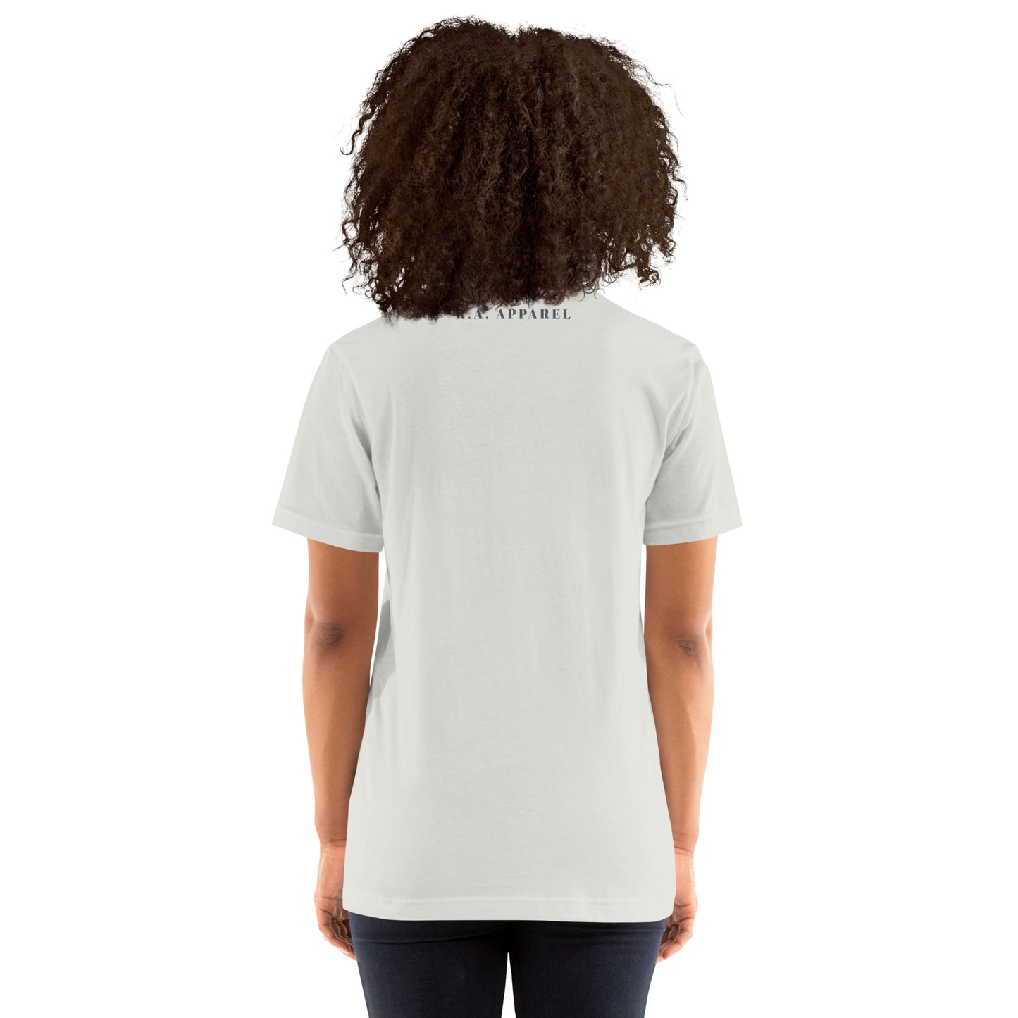 Image 15 of Pink Breathing Room T-Shirt - Left Placement, size S, with Just Breathe artwork visible in back view.