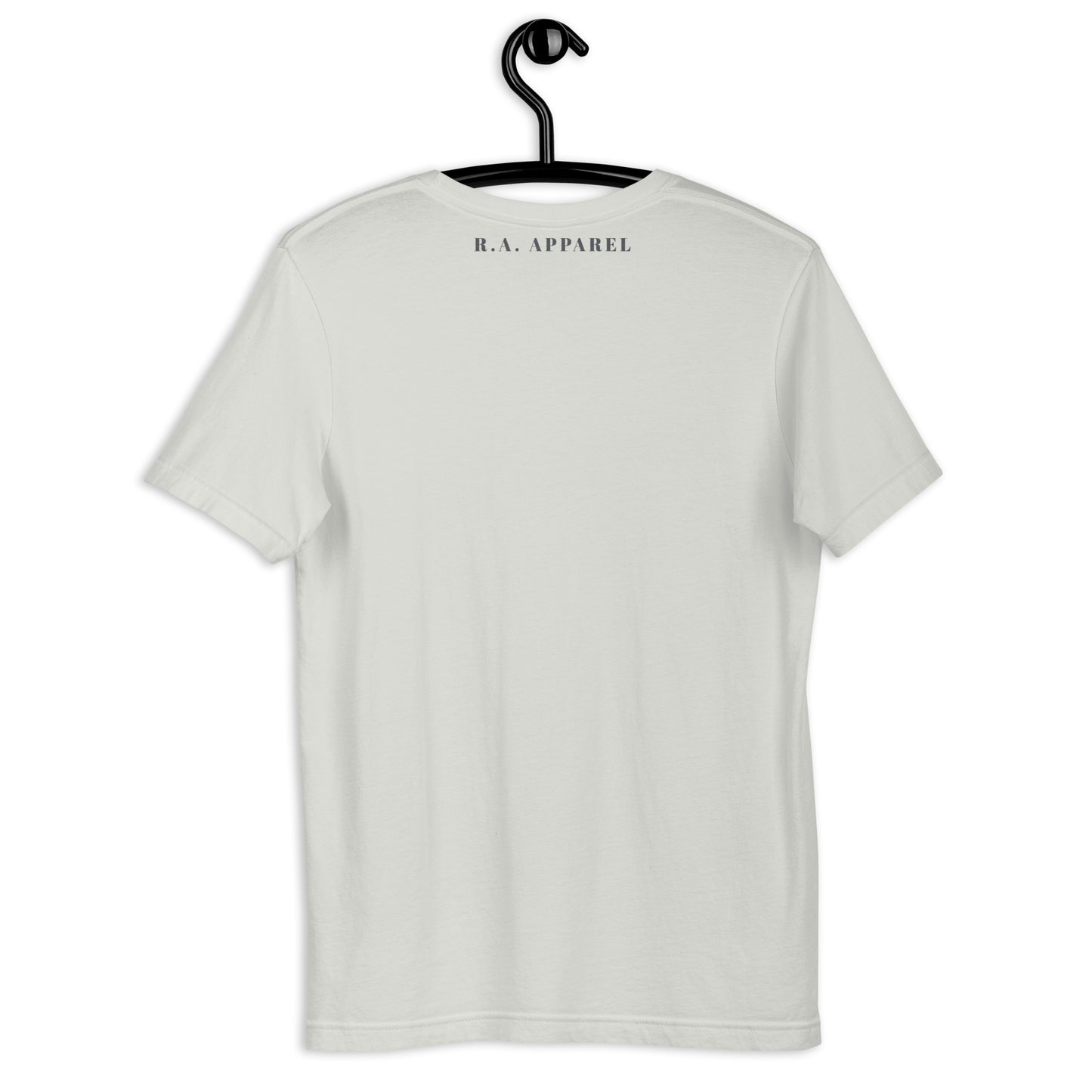 Northern Run T-Shirt - Left Placement image 18 in Athletic Heather, size XL, showing back view for the Reindeer design.