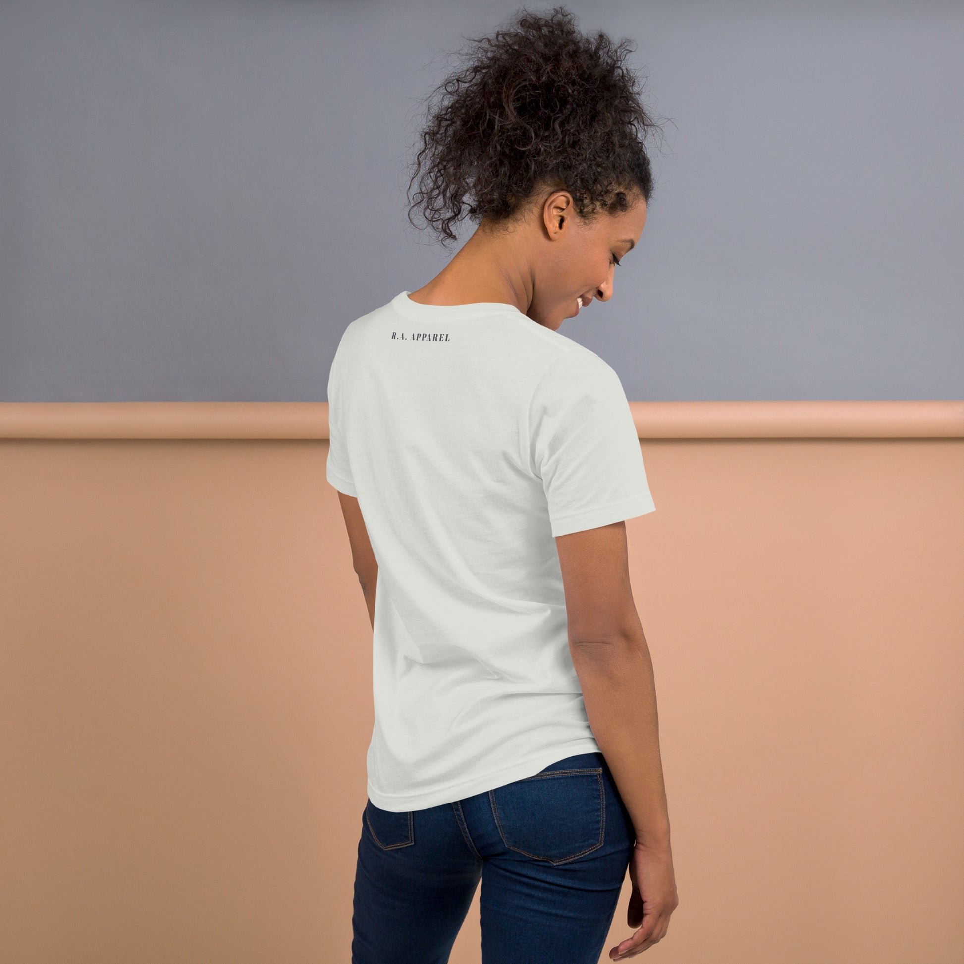Boo Luxe T-Shirt - Left Placement image 18 in Soft Cream, size XS, showing back view for the Fa Boo Lous design.
