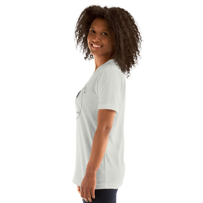 Image 16 of Pink Breathing Room T-Shirt - Left Placement, size M, with Just Breathe artwork visible in left-side angle.