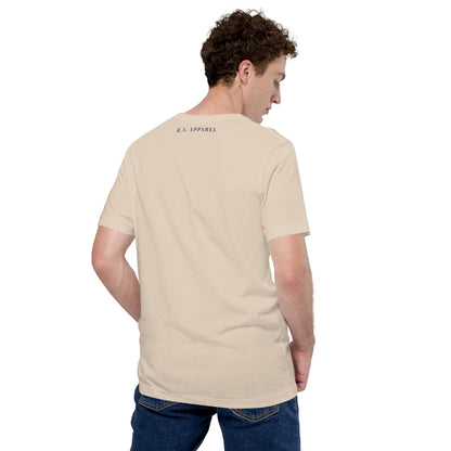 Image 18 of Ocean Blue Growthline T-Shirt - Left Placement, size XL, with Growth artwork visible in back view.