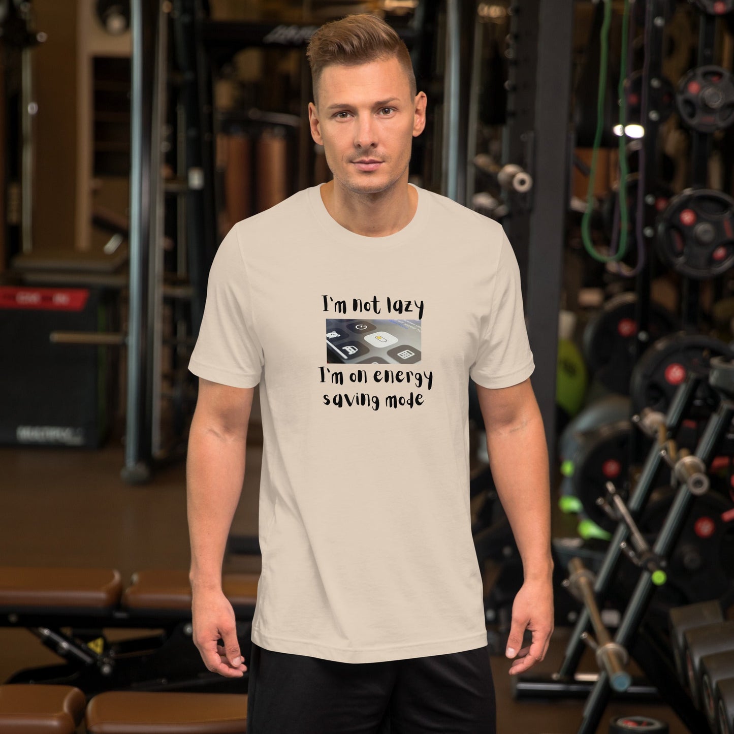Low Power T-Shirt - Left Placement product image 5 in Light Blue, size XL, with front view and left placement.
