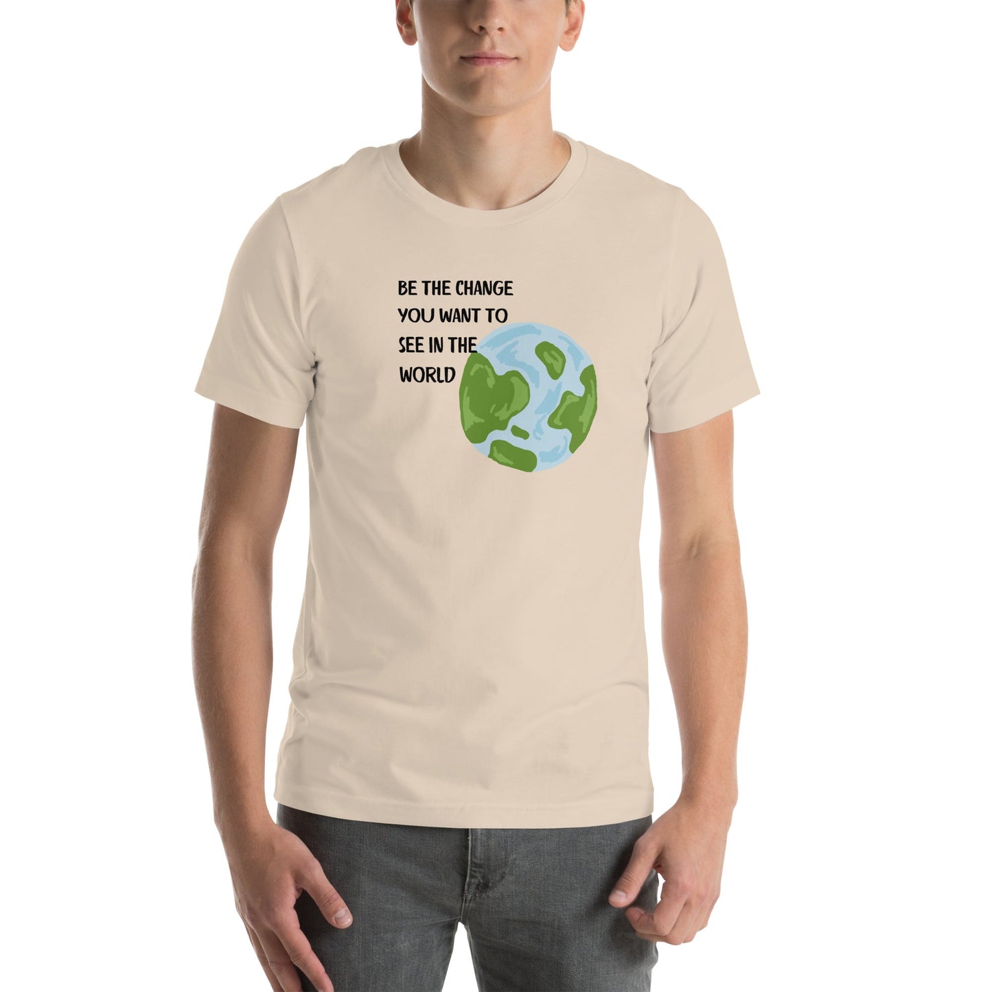 Change Signal T-Shirt - Left Placement by R.A. Apparel, image 6, front view, Athletic Heather, size S, left placement.