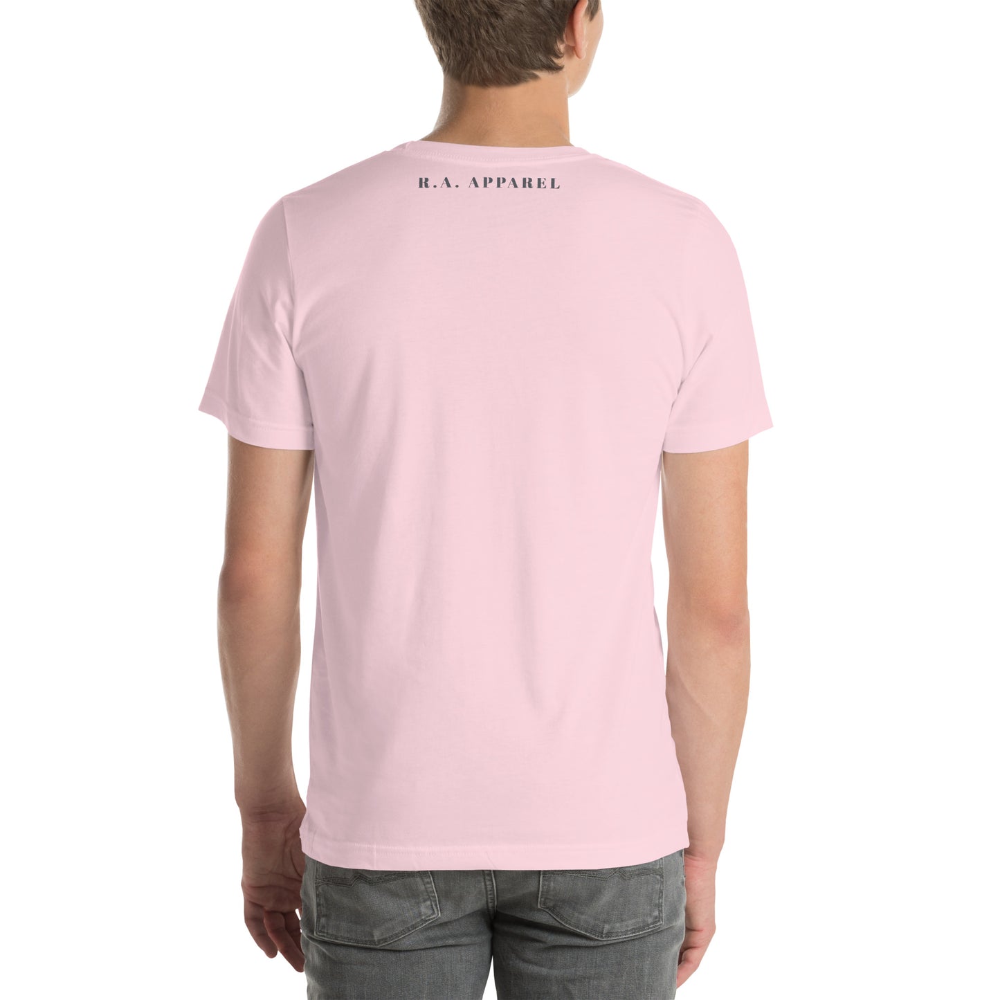Wild Call T-Shirt - Left Placement image 27 in Ocean Blue, size S, showing back view for the Rawr design.