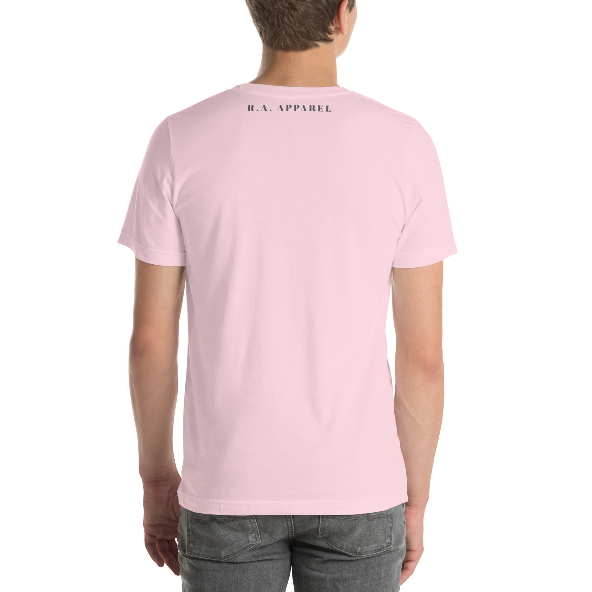 Wild Call T-Shirt - Left Placement image 27 in Ocean Blue, size S, showing back view for the Rawr design.