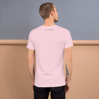 Focusline T-Shirt - Left Placement by R.A. Apparel, image 28, back view, Team Purple, size XL, left placement.