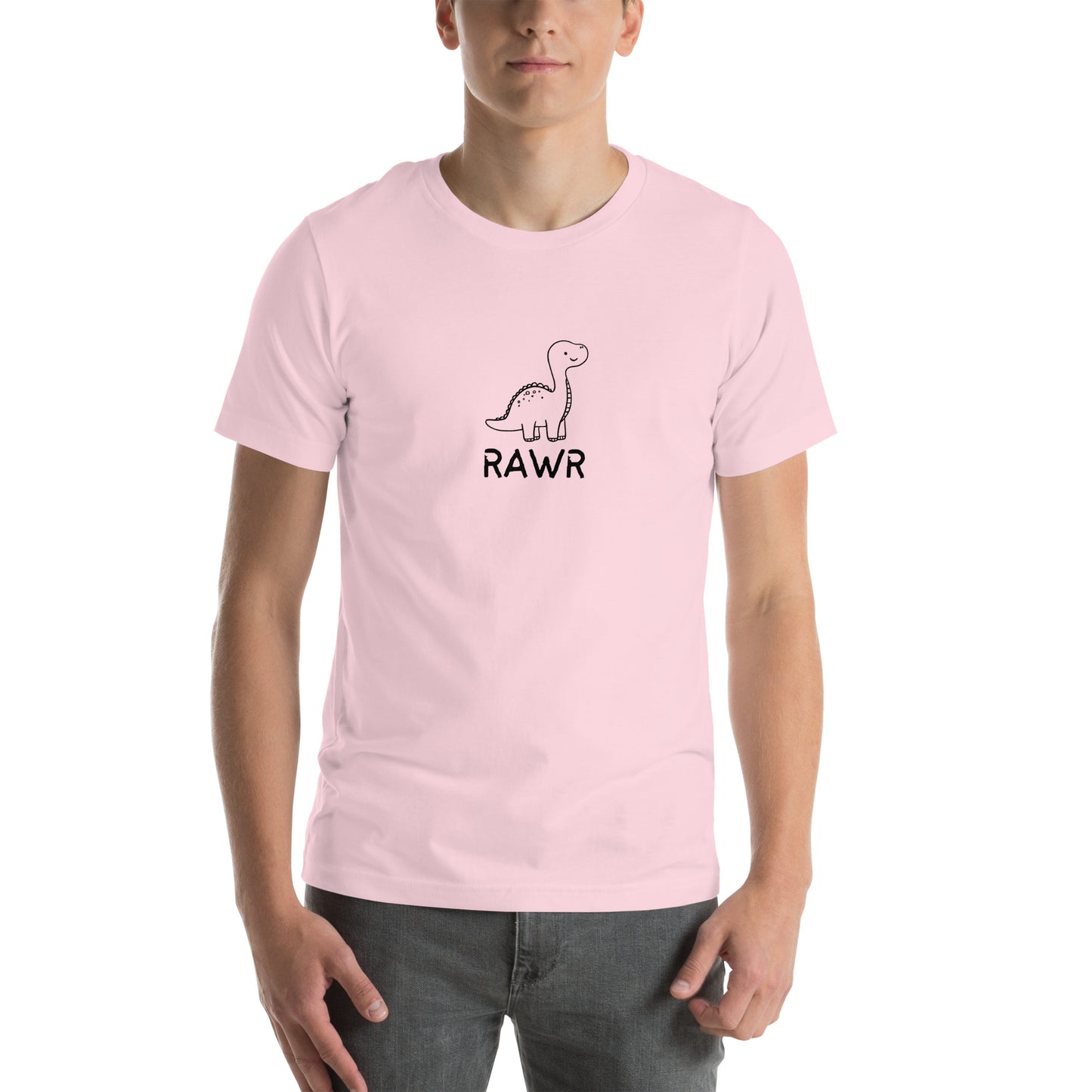 Wild Call T-Shirt - Left Placement image 28 in Ocean Blue, size M, showing front view for the Rawr design.