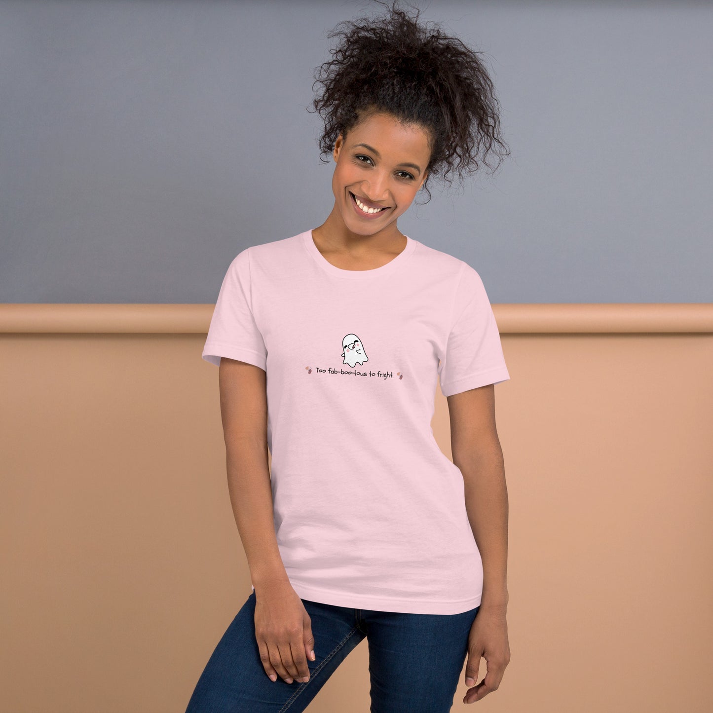 Boo Luxe T-Shirt - Left Placement product image 40 in Heather Mint, size S, with front view and left placement.