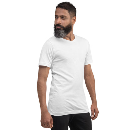 Marsborne T-Shirt - Left Placement image 84 in Vintage White, size L, showing front view, right-side angle for the Aries design.