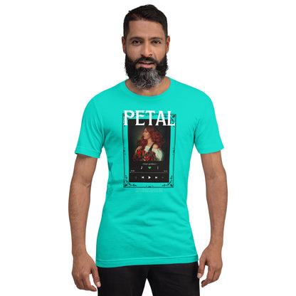 Petaline T-Shirt product image 73 in Heather Autumn, size L, with front view and design placement.
