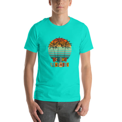Solara T-Shirt by R.A. Apparel, image 96, front view, Heather Ice Blue, size S, design placement.