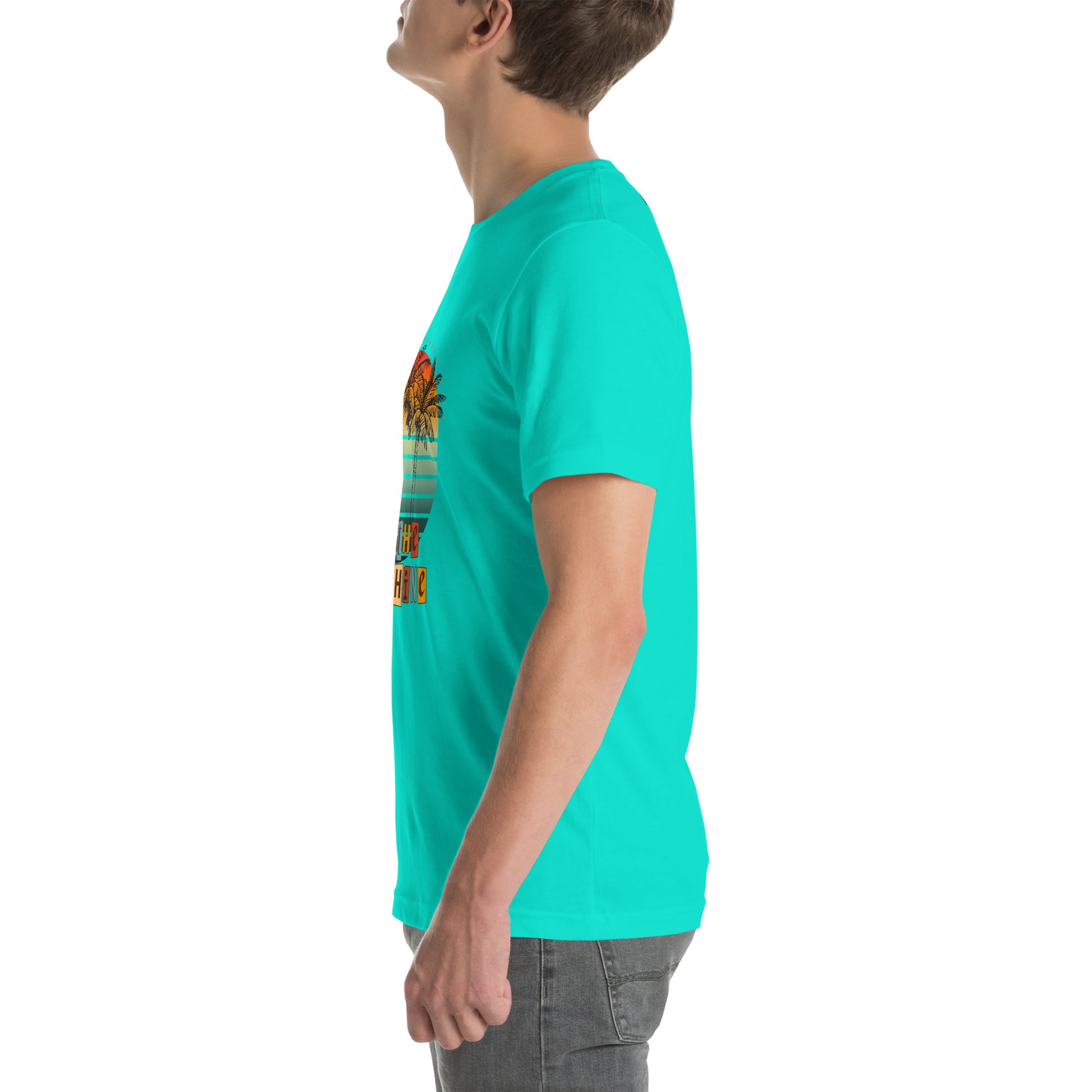 Solara T-Shirt image 91: Yellow version, size S with left-side angle of the Be the Sunshine range.