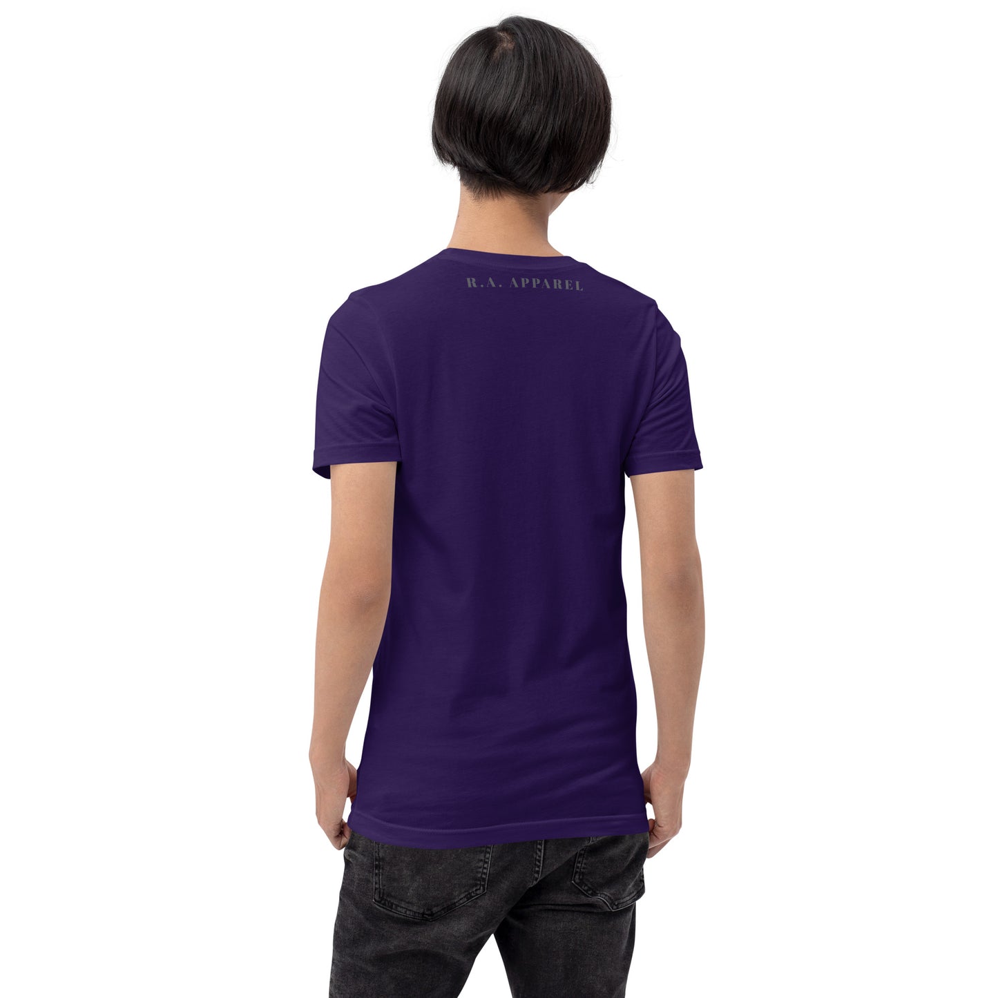 Dragonfly T-Shirt - Left Placement by R.A. Apparel, image 14, back view, Vintage Black, size L, left placement.