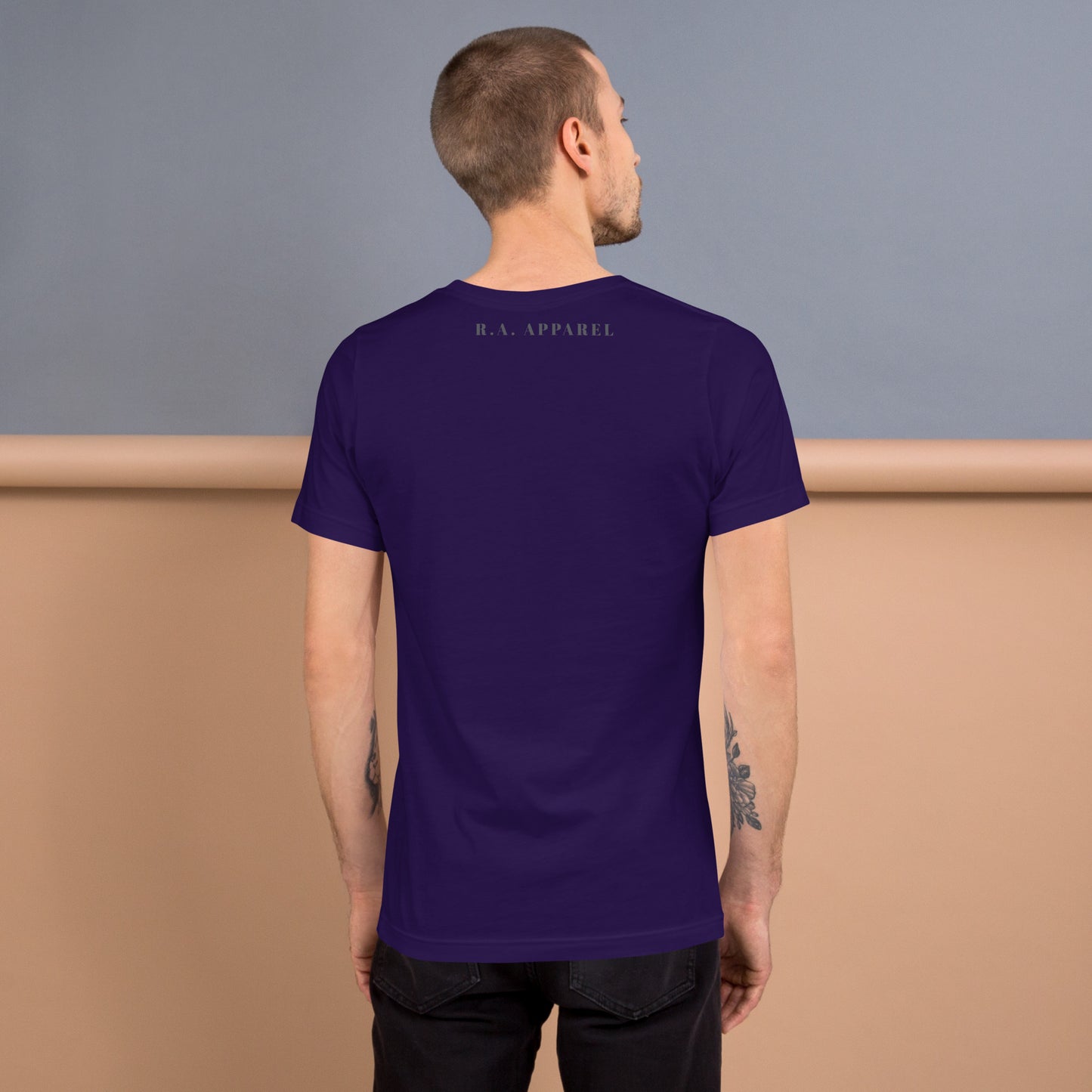 Image 18 of Oxblood Black Moonhaven T-Shirt, size L, with Cancer artwork visible in back view.