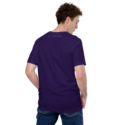 Quacksy T-Shirt image 14: Team Purple version, size XL with back view of the Hello Duck range.