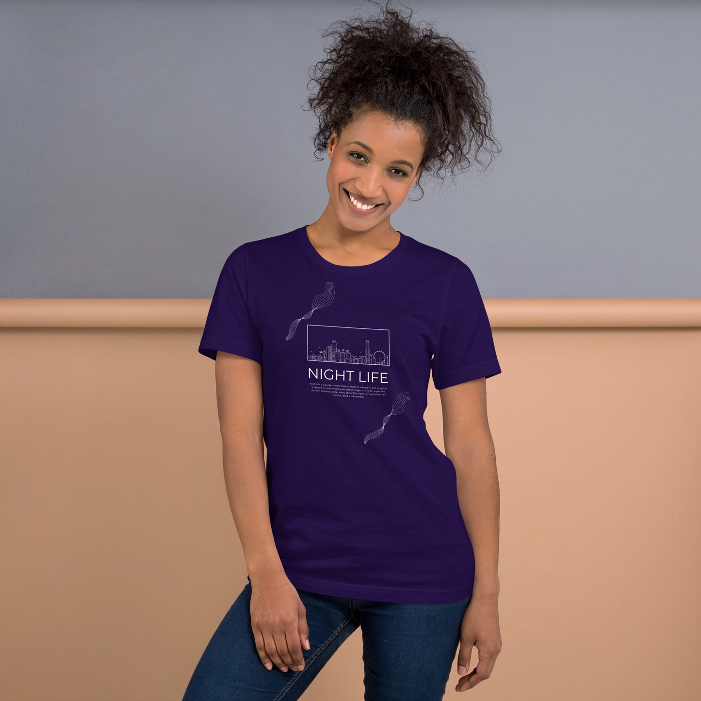 Afterhours T-Shirt - Left Placement by R.A. Apparel, image 11, front view, Black, size S, left placement.