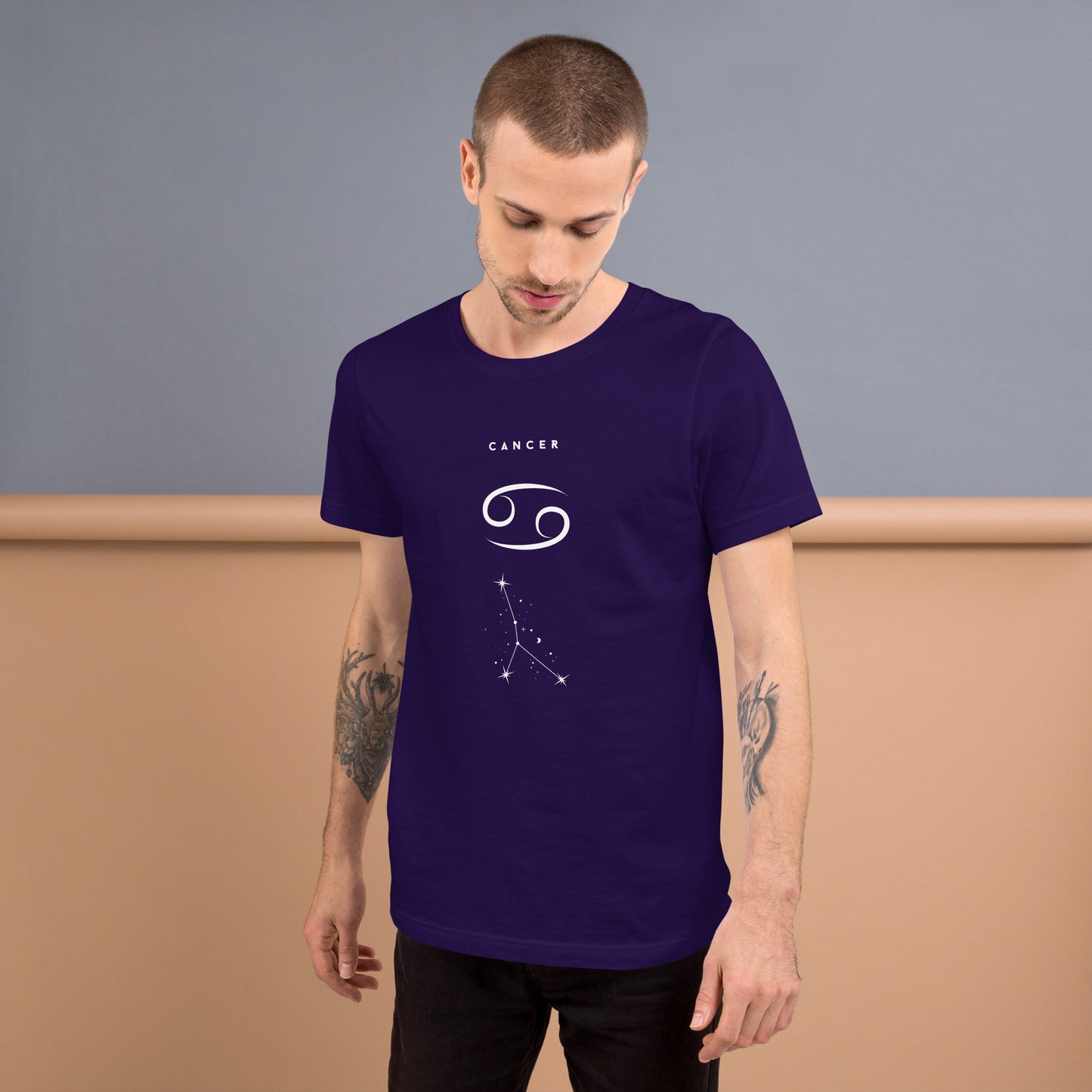 Image 17 of Oxblood Black Moonhaven T-Shirt, size M, with Cancer artwork visible in front view.