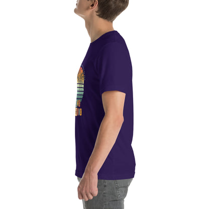 Solara T-Shirt image 13 in Team Purple, size L, showing left-side angle for the Be the Sunshine design.