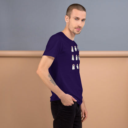 Little Haunts T-Shirt - Left Placement by R.A. Apparel, image 8, right-side angle, Vintage Black, size M, left placement.