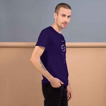Moonhaven T-Shirt image 20 in Oxblood Black, size 2XL, showing right-side angle for the Cancer design.