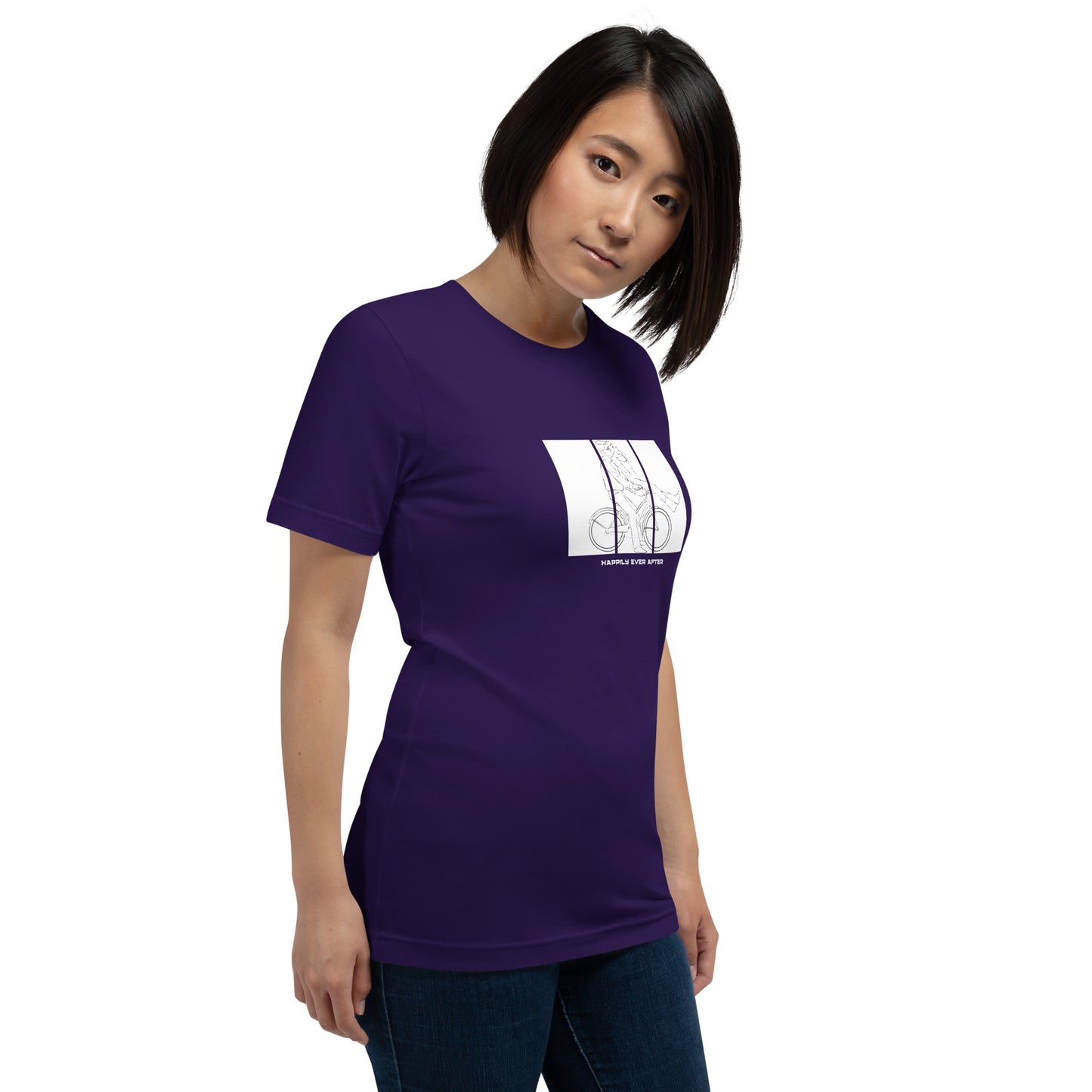 Ever After T-Shirt - Left Placement image 14 in Vintage Black, size L, showing front view, right-side angle for the Happily Ever After design.