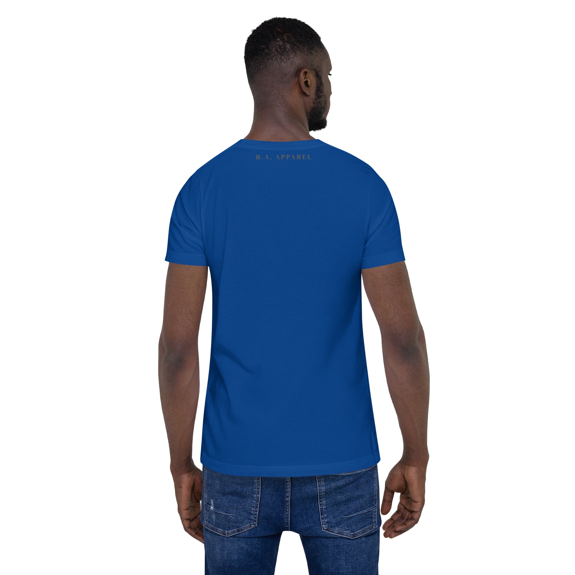 Workrate T-Shirt - Left Placement product image 16 in Oxblood Black, size M, with back view and left placement.