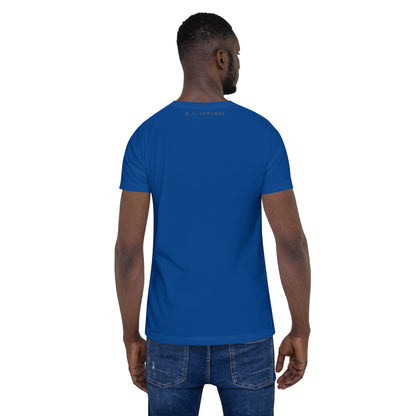 Workrate T-Shirt - Left Placement product image 16 in Oxblood Black, size M, with back view and left placement.