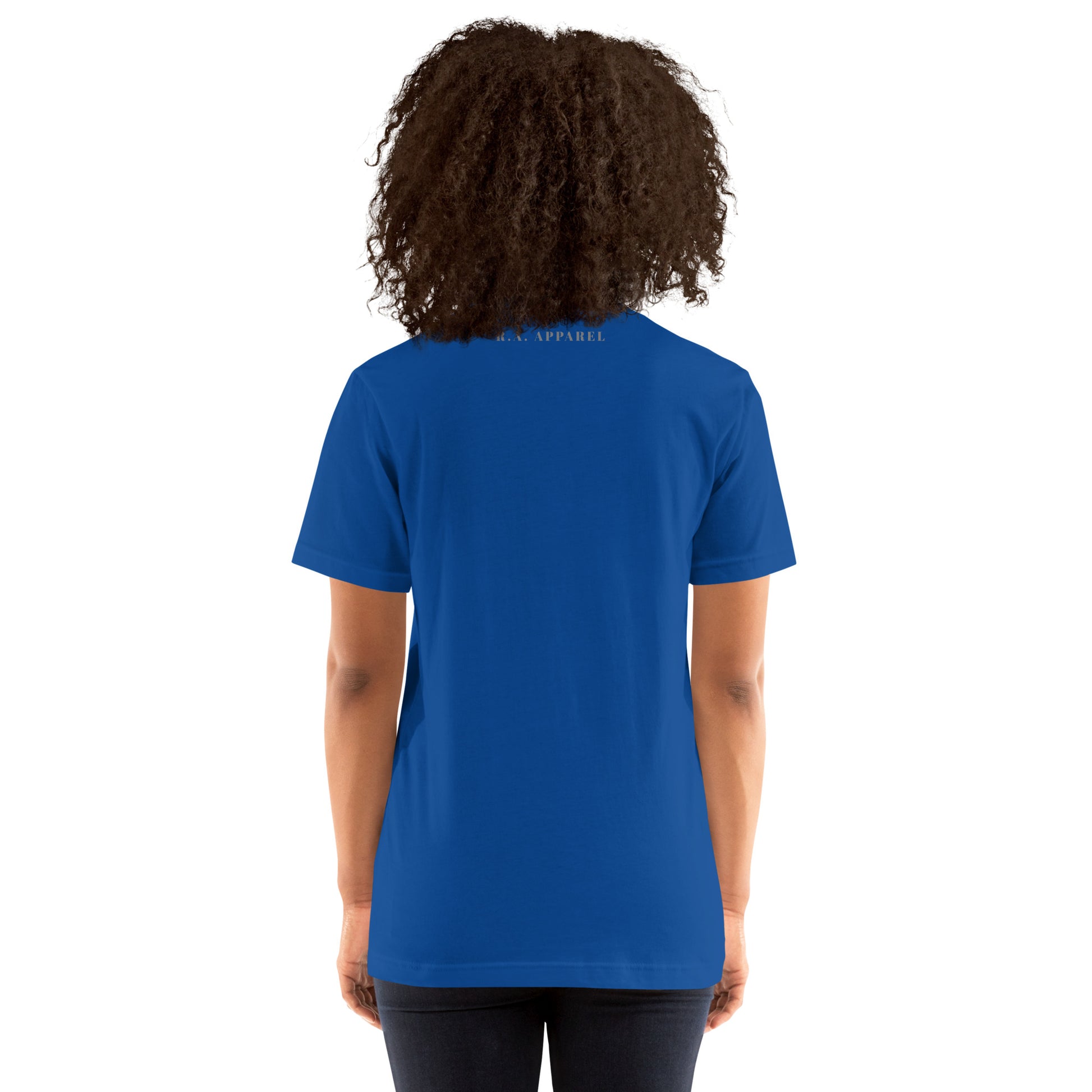 Innerline T-Shirt - Left Placement by R.A. Apparel, image 14, back view, Black, size 4XL, left placement.