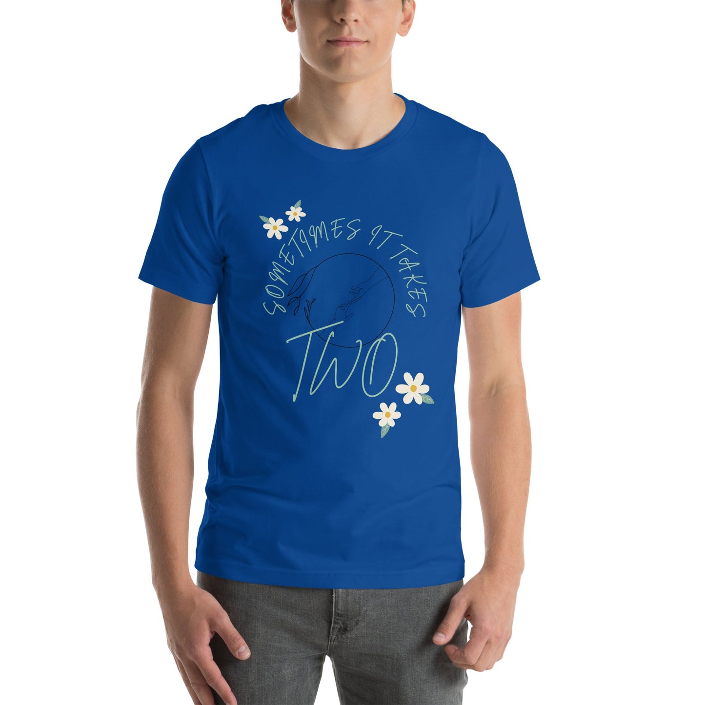 Duet T-Shirt - Left Placement product image 10 in Black, size L, with front view and left placement.
