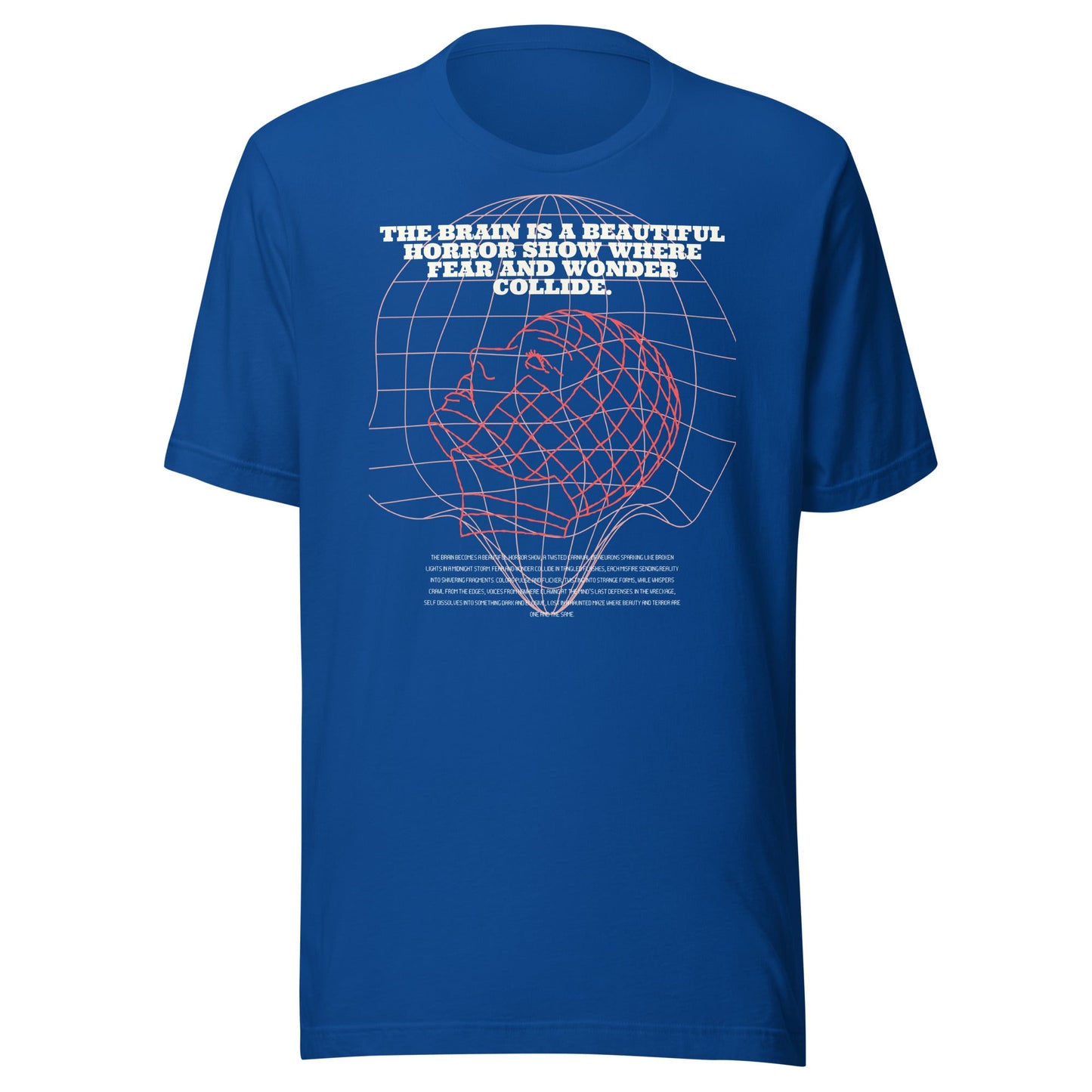 Image 9 of Black Fractured Process T-Shirt - Left Placement, size M, with Process of Insanity artwork visible in front view.