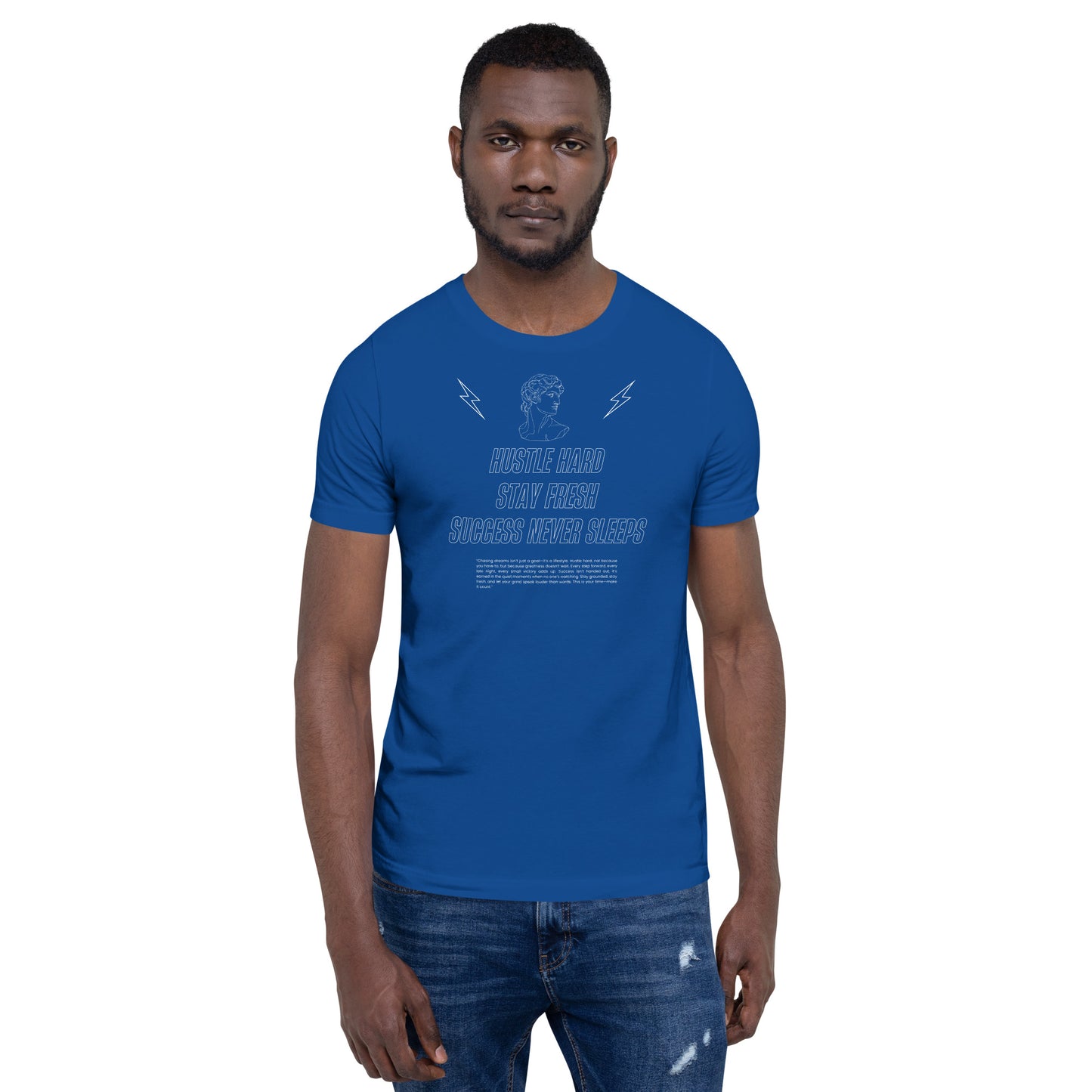Workrate T-Shirt - Left Placement image 15: Oxblood Black version, size S with front view of the Hustle Hard range.