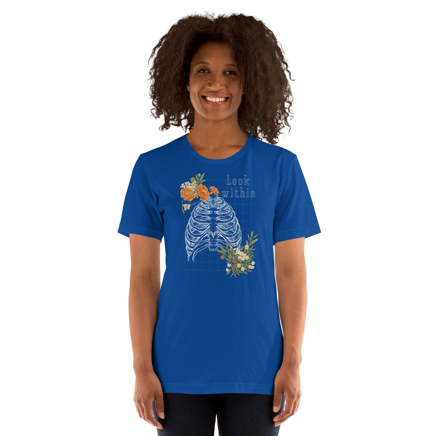 Image 13 of Black Innerline T-Shirt - Left Placement, size 3XL, with Look Within artwork visible in front view.
